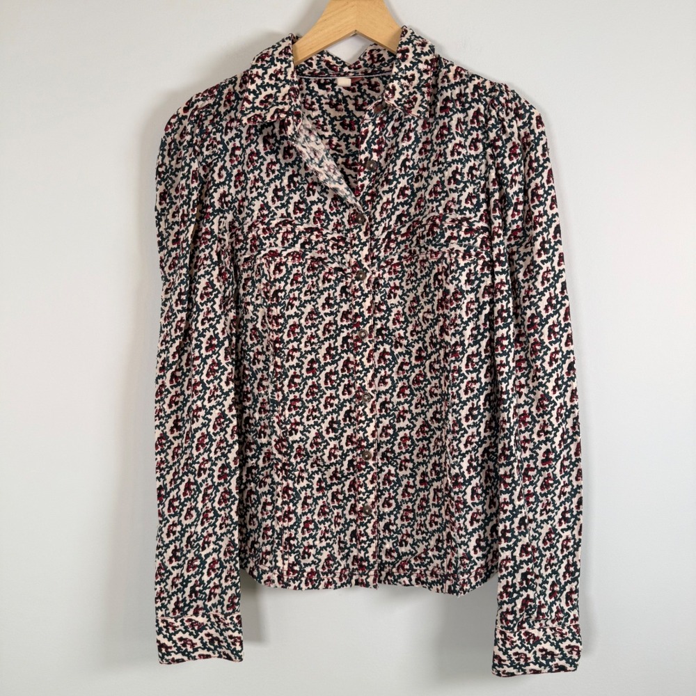 Pilcro Anthropologie Button Up Western Rodeo Southwestern Print Shirt Top Small